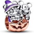 thumbnail image 1 of CHARM PLATA ESTERLINA .925 CALABAZA HALLOWEEN MICKEY Y MINNIE MOUSSE 7413, 1 of 1