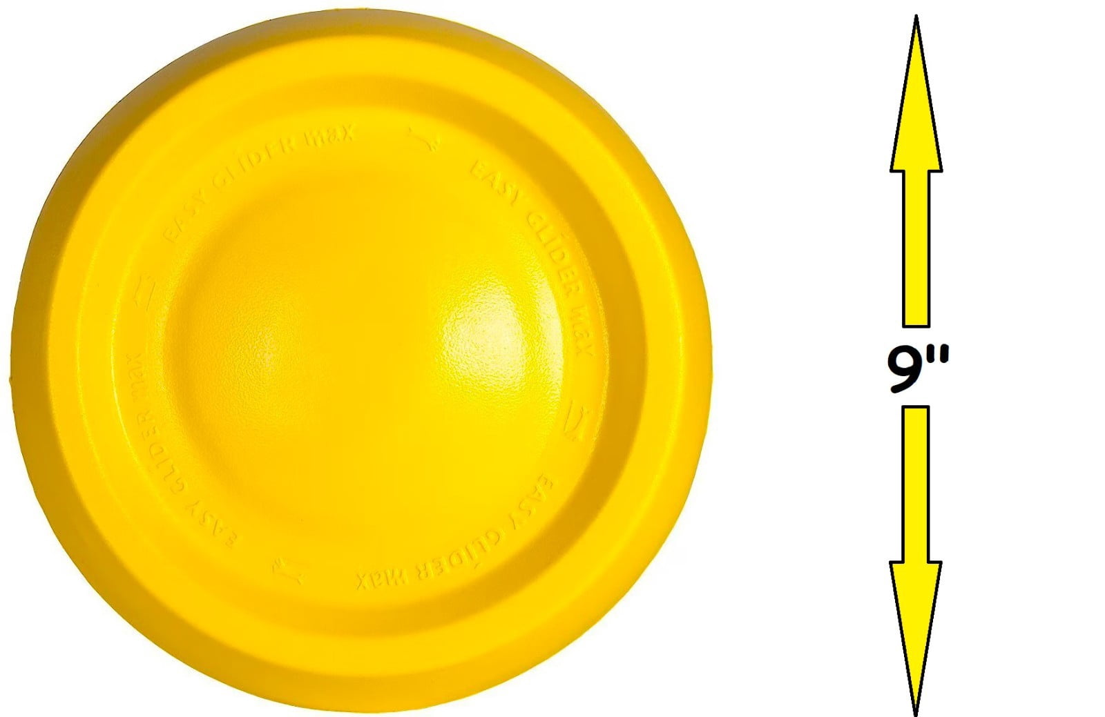 Dog Jump Catch and Fetch Toys Floating Interactive Foam Flyer Glider Disc FUN! (9 inch Yellow)