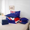 thumbnail image 6 of Manfei New Zealand Flag 7pcs Queen Bedding,Cultural Pride Bedding Comforter Set Queen,Blue Red White,Navy Blue Reversible, 6 of 7