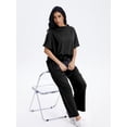 thumbnail image 6 of MINTREUS Two Piece Sets for Women Outfits Oversized Wide Leg Crop Pants Lounge Sets Airport Beach Vacation Clothes, 6 of 7
