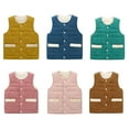 thumbnail image 5 of BULLPINAO Toddler Coral Fleece Vest with Pockets Boys Girls Warm Sleeveless Jacket Kids Zipper Up Outerwear, 5 of 5