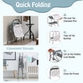 thumbnail image 5 of Babyjoy Changing Table with Bathtub Folding Portable Diaper Station with Wheels Steel Gray, 5 of 9