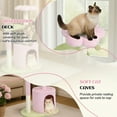 thumbnail image 5 of UBesGoo Cat Tree, 33in Multi-Level Tower for Play & Rest with Scratching Post, Curved Perch & Plush Bed，Pink, 5 of 7