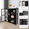 thumbnail image 4 of 4 Tier Clear Display Case, Showcase Display Cabinet W/Door, Storage Cabinet for Kitchen, Study, Warehouse, Bedroom, Living Room, 4 of 7