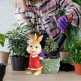 thumbnail image 2 of Small Animal Shaped Resin Cartoon Flower Pot Cute Little Rabbit Succulent Green Desktop Decoration, 2 of 6