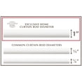 thumbnail image 3 of Exclusive Home Ogee 1" Curtain Rod and Coordinating Finial Set, Matte White, Adjustable 36"-72", 3 of 5