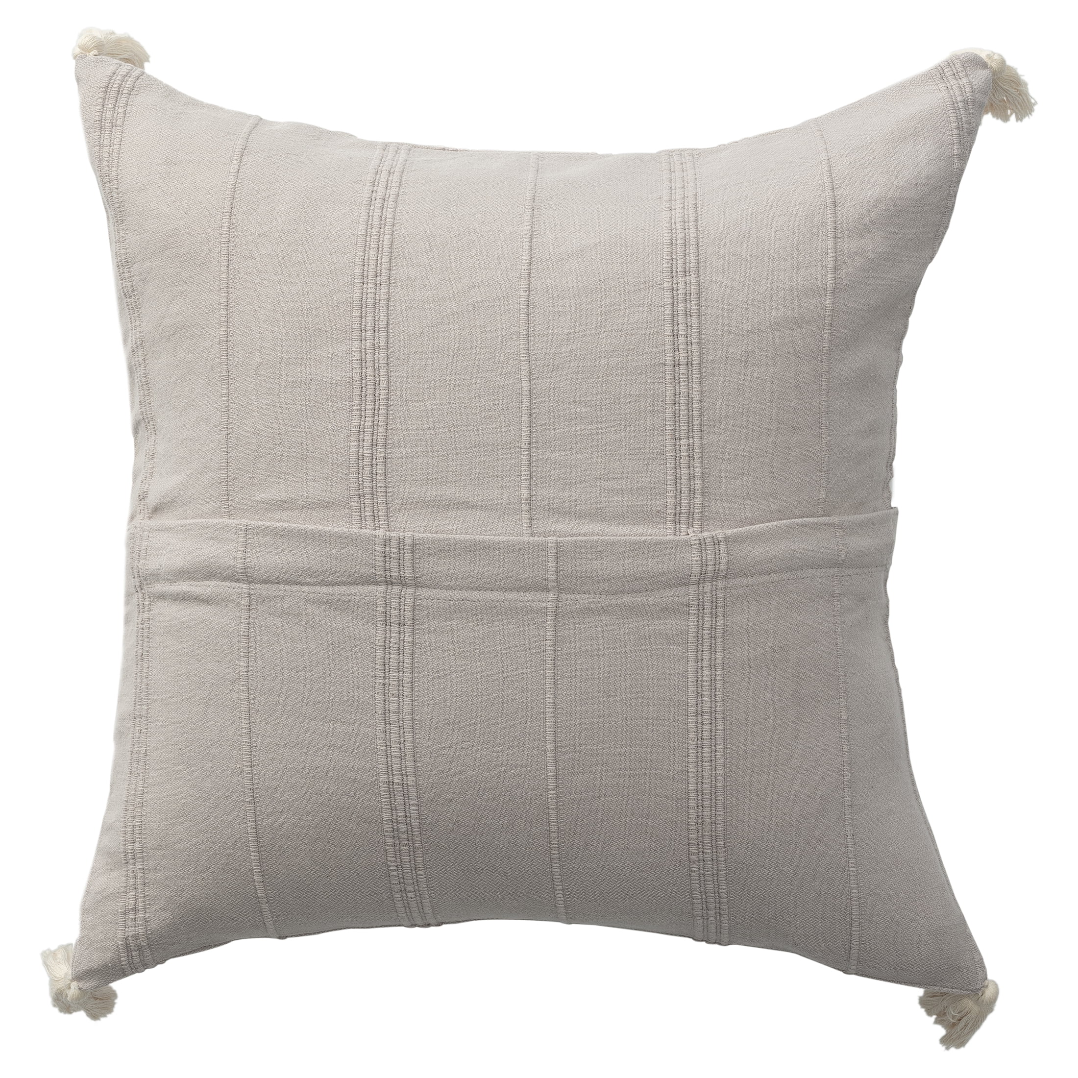 Ox Bay Sasha 18" x 18" Beige Ultra-Soft Turkish Cotton Adult Decorative Throw Pillow