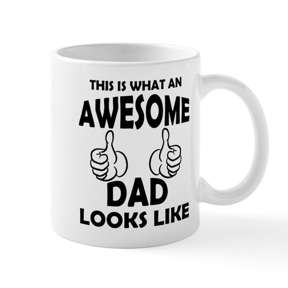 CafePress - Awesome Dad Looks Like Mugs - 11 oz Ceramic Mug - Novelty Coffee Tea Cup
