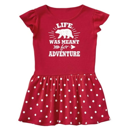 

Inktastic Bear Silhouette Life Was Meant for Adventure with Arrow Gift Toddler Girl Dress