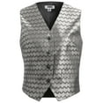 thumbnail image 1 of Edwards Garment Women's V-Neck Brocade Pattern Vest, Silver, Medium, 1 of 1