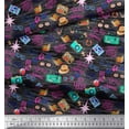 thumbnail image 2 of Soimoi Rayon Fabric Camera,Hat & Briefcase Travel Decor Fabric Printed Yard 56 Inch Wide, 2 of 3