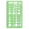 thumbnail image 3 of BESTOYARD 6Pcs Green Clear Plastic Geometric Drawing Ruler Set for Art Design and Drafting, 3 of 6