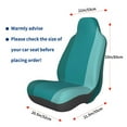 thumbnail image 3 of Honeii Teal Color Print Car Seat Cover,Car Interior Covers,Universal Fit Seat Protector, Compatible with Most Cars, SUVs, Trucks, and Vans, 3 of 5