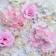 thumbnail image 4 of Panel de flores de rosa de seda artificial Decoración decorativa para bodas Rosa + blanco, 4 of 6