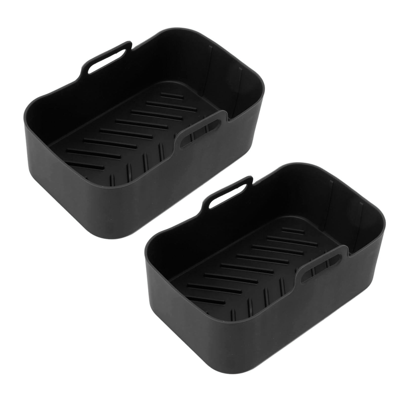Fryer Silicone Pot, Easy To Clean Fryer Silicone Basket 2pcs With Brush