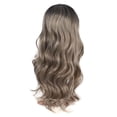 thumbnail image 5 of UTOURS Wig Long Curly Hair Brown Gray Gradient Headgear Big Wave Wig Headgear, 5 of 5