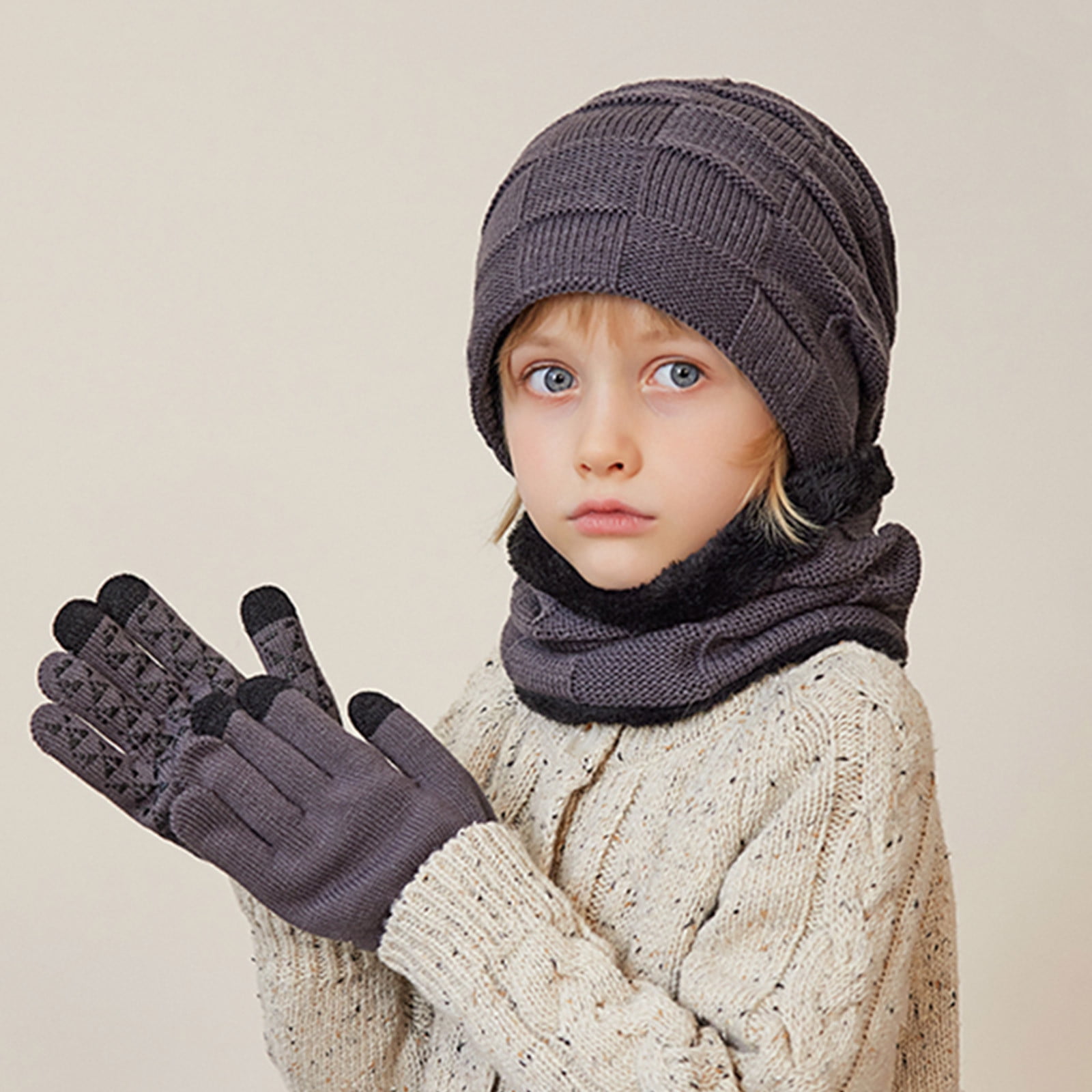Zoonvii Ensemble Bonnet, Chapeaux Tricotés Chauds Pour Bébé