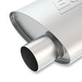 thumbnail image 2 of Borla Exhaust Muffler 40352 Pro XS Series; T-304 Stainless Steel; 9-1/2 Inch Width X 4 Inch Height Case; Single 2-1/2 Inch Offset Inlet; Single 2-1/2 Inch Offset Outlet; 14 Inch Body/19 Overall Length, 2 of 5