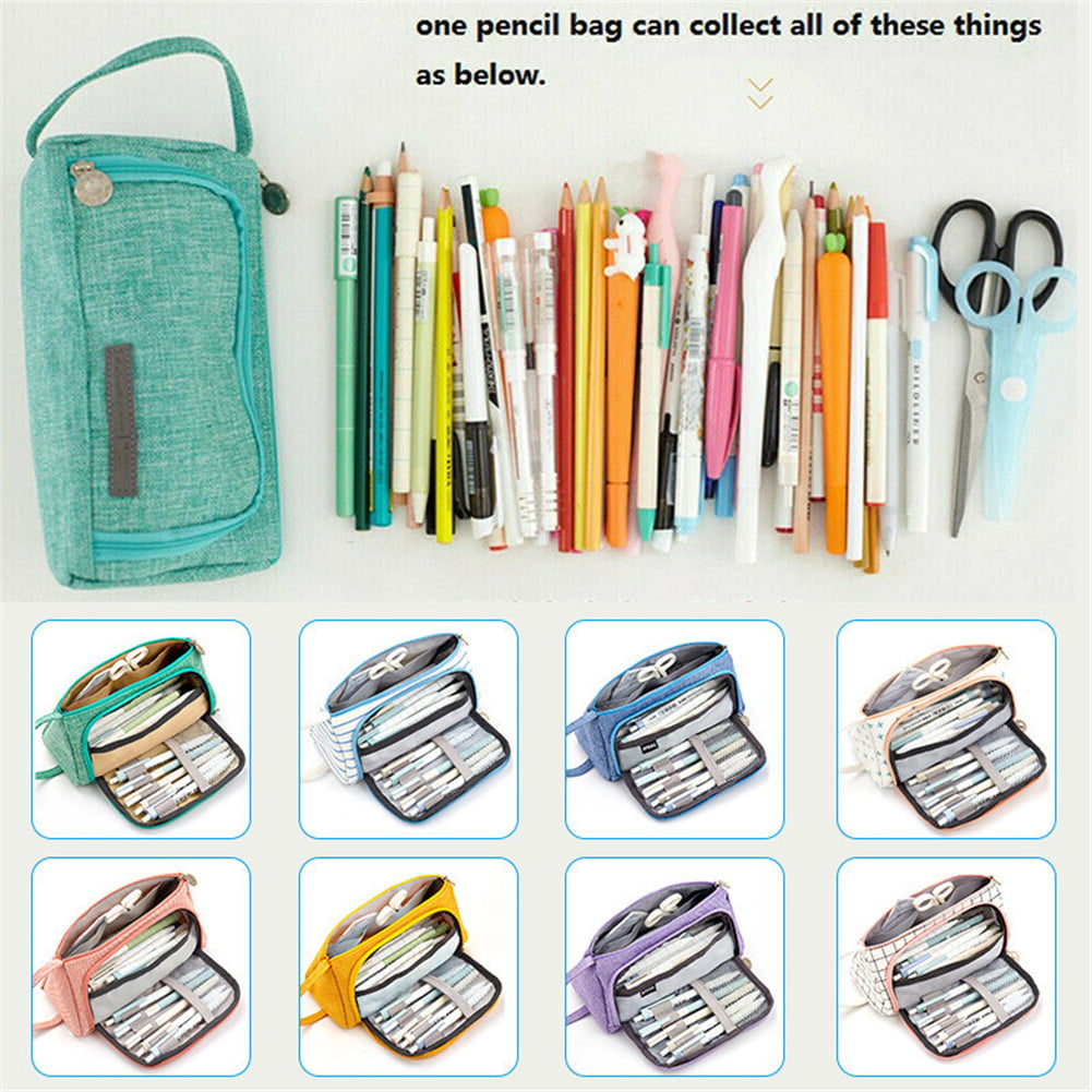 Milkdot Designer Pencil Case, Purple, Perfect for Office, College, School,  Large Storage, High Capacity Bag, Pouch, Holder, Box, Organizer, Women