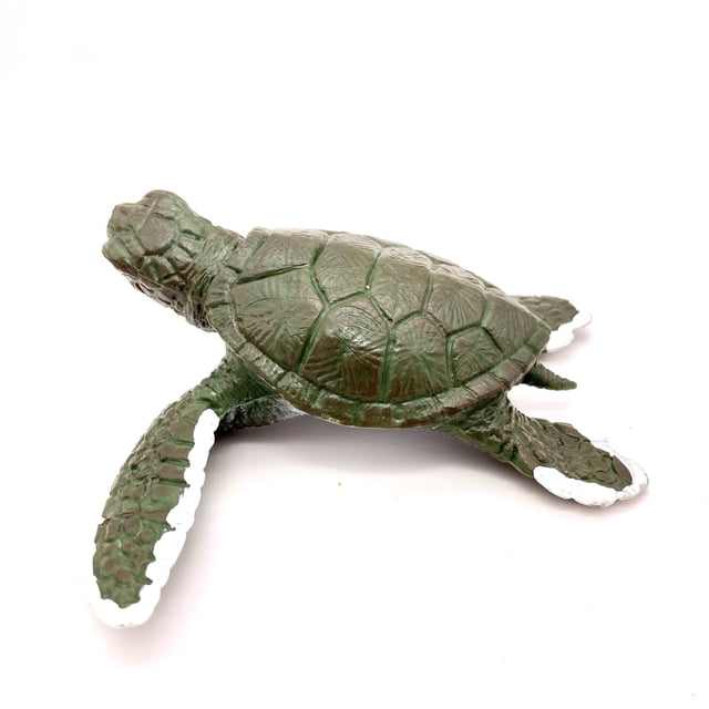 Figura realista de PVC verde con forma de tortuga marina, 12,5 cm, para niños