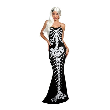 Alexa by Dreamgirl Women's Shell No Mermaid Skeleton Costume
