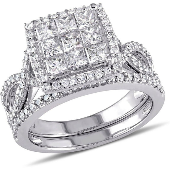 Everly Women's Diamond 10k White Gold Bridal Set