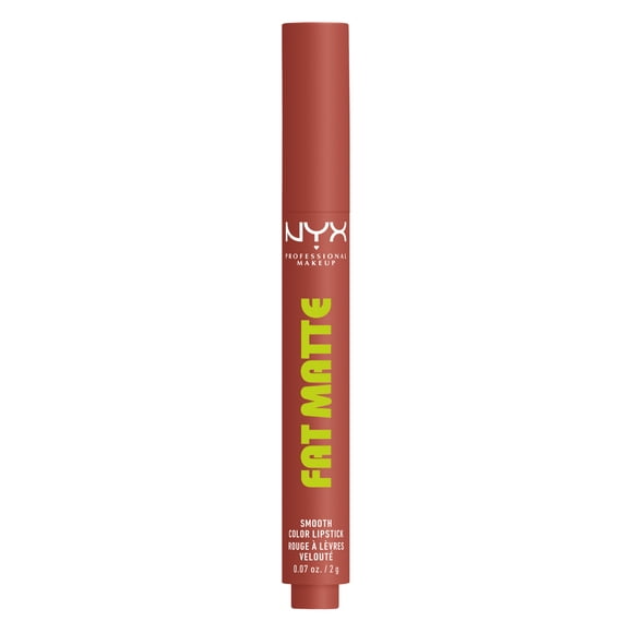 NYX Professional Makeup Fat Matte Smooth Color Lipstick, Rose Robe (Nude)