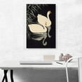 thumbnail image 2 of ARTCANVAS White Chinese Geese Swimming by Reeds Canvas Art Print by Ohara Koson - Size: 26" x 18" (1.50" Deep), 2 of 9