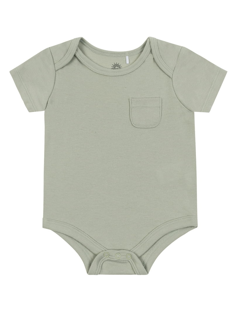 Wonderluxe Newborn Short Sleeve Bodysuits, 3-Pack, Sizes 0