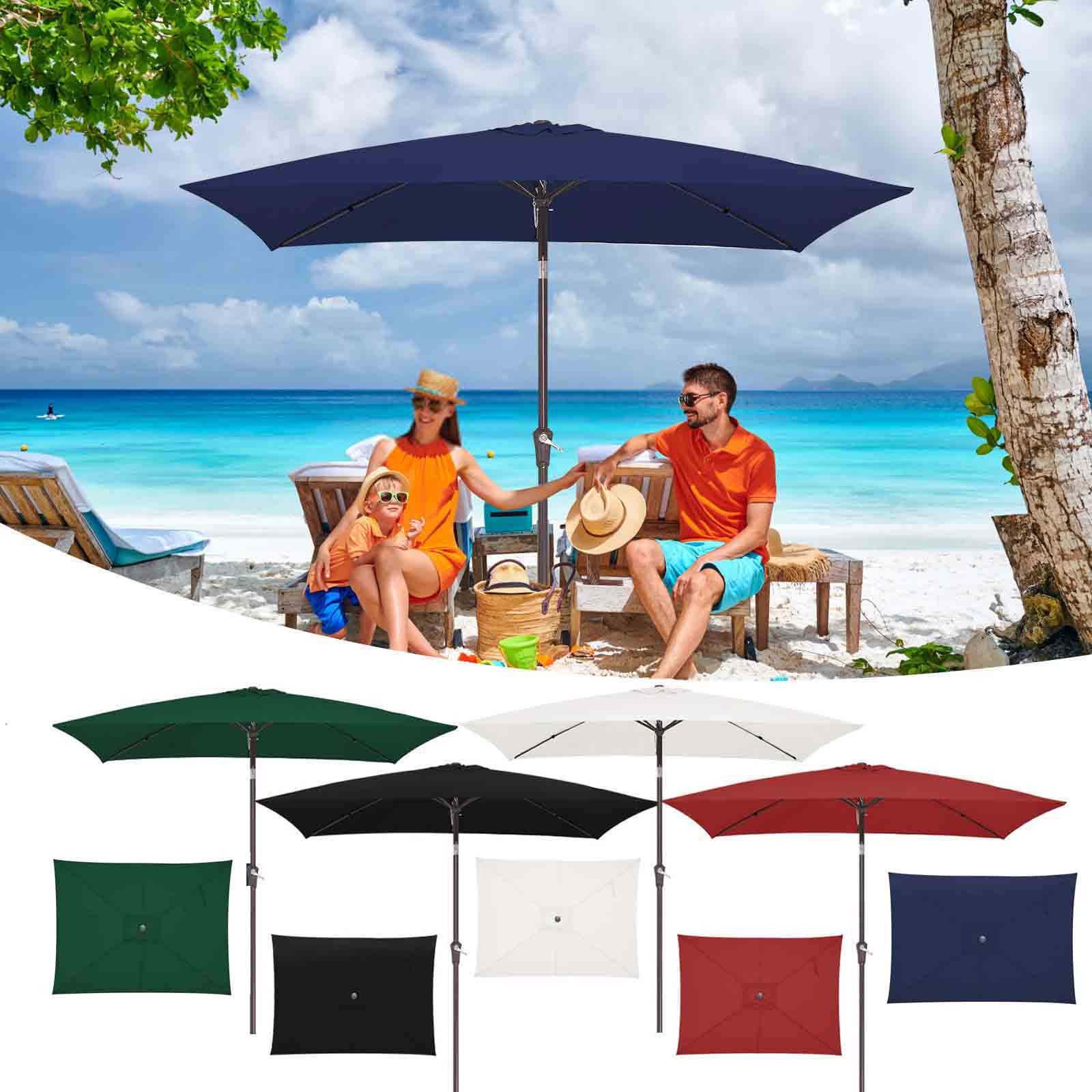 9ft Replacement Patio Umbrella Canopy Cover – Beige Polyester – Waterproof Sunshade