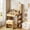 Upgraded Vanity with Bench & Outlets- Oak, variant on 26.4" Small Makeup Vanity Set with Mirror and Lights, NEORIVER Modern Vanity Desk with Bench and Power Outlets