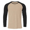 thumbnail image 4 of MOJOGO Color Block Tops for Men Strenchy Long Sleeve Pullover Tops T-Shirts Cozy Lounge Casual Wear M, 4 of 5