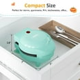 thumbnail image 5 of Heynemo 6 in 1 Mini Waffle Maker, 4” Waffle Iron with Removable Non-stick Plates, Perfect Mini Waffle Maker for Kids and Families, Light Blue, 5 of 8