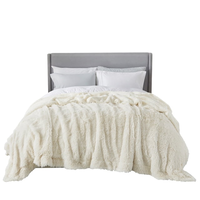 Manta Bedsure, suave, crema, tamaño king, esponjosa y esponjosa para invierno