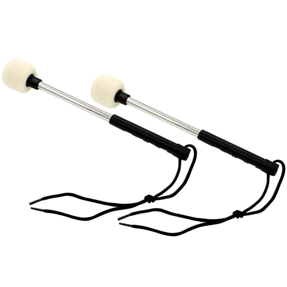 unbranded 2 Pcs Snare Drum Sticks Bass Accessories Steel Pan Kit Black