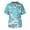Blue, variant on Yiaimeir Men's Casual T-Shirt Short-Sleeved V-Neck Printed Front Pocket Top