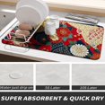 thumbnail image 2 of SPXUBZ Japanese Floral Coffee Mat, Super Absorbent Coffee Machine Mat, Kitchen Counter Drying Pad, Non Slip Coffee Bar Mat, Quick Dry Dish Drying Mat for Countertop, 2 of 5