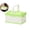 Green, variant on Plastic Storage Bin with Lid Small Foldable Plastic Basket Storage Basket for Kitchen Office Bedroom Desktop Home Decor