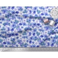 thumbnail image 2 of Soimoi Blue Velvet Fabric Floral Print Fabric by The Yard 58 Inch Wide, 2 of 3