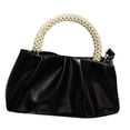 thumbnail image 4 of Bolso de mano para mujer de piel sintética, ligero, informal, pequeño, tipo clutch, elegante, tipo bandolera Negro, 4 of 9