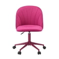 thumbnail image 2 of Linon Adalynn Chaise de Bureau Roulante en Rose Vif, 2 of 19