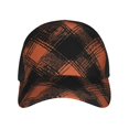 thumbnail image 4 of Curved Design Along The Top Of The Baseball Cap Reinforced Adjustable Breasted Four Seasons Available Argyle Plaid Darksalmon_1, 4 of 8