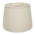 thumbnail image 3 of 18" White Paperback Linen Lampshade with Side Pleats, 3 of 5