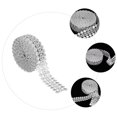 thumbnail image 3 of UPOUART Rhinestone Wrap Plata Para Bodas Y Celebraciones Con Fácil Y, 3 of 8