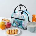 thumbnail image 4 of HUIACONG Stylish Insulated Lunch Tote for Office School, Aluminum Film Durable Lunch Bag, Watercolor Sea Turtle, 4 of 10