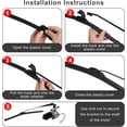 thumbnail image 3 of UTV Windshield Wiper Kit 12V Compatible with Polaris Ranger RZR 800/900 / 1000, Electric 90 Degree Windshield Wiper Motor & Universal Power UTV Windshield Kit 16" Wiper Blade, 3 of 6