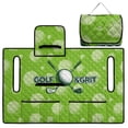 thumbnail image 4 of COEQINE Bag-Style Foldable Golf Cart Seat Cover, Compact Carry Design with Handle, Universal 51.2"x30.3" for Most 2-Seaters, Quilted Polyester, 4 Front Pockets, Green Golf Grit Print, 4 of 8