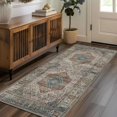 thumbnail image 2 of Refurbished KUETH CAR1006-BGB-2X6-WAL-R 2'x6' Machine Washable Rug, Ultra Thin Non Slip Rugs, Indoor Runner Rugs for Entryway, 2 of 2