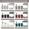 thumbnail image 6 of 4 Pcs Bathroom Accessory Set, Shatter-Resistant Resin Bathroom Accessories Set Include Lotion Soap Dispenser Toothbrush Holder Soap Dish Modern Bathroom Decor, Gift for Home (Grey), 6 of 6