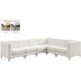 thumbnail image 3 of Meridian Furniture Alina Cream Velvet Modular Sectional, 3 of 20